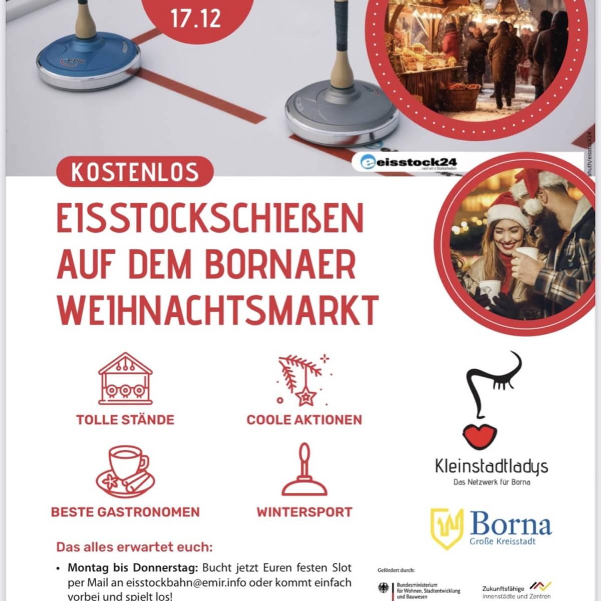 Eisstockschiessen auf dem Bornaer Weihnachtsmarkt!